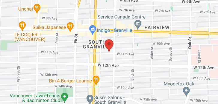 map of 1419 W 11TH AVENUE